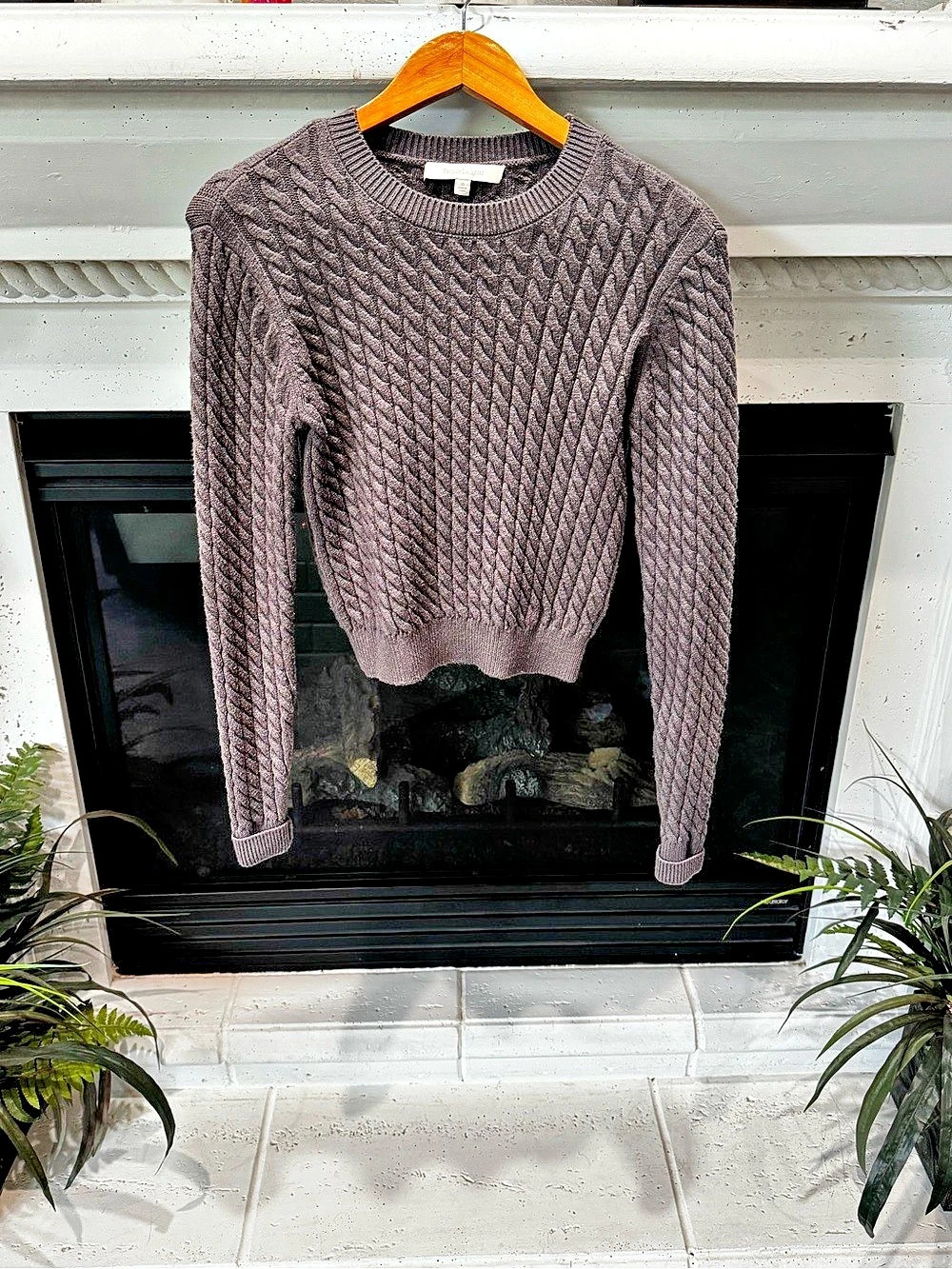 Favorite Daughter The Feel Good Sweater Textured Crewneck Gray
